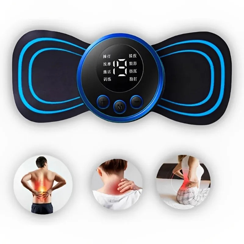 Mini massageador elétrico portátil de estimulação de musculo