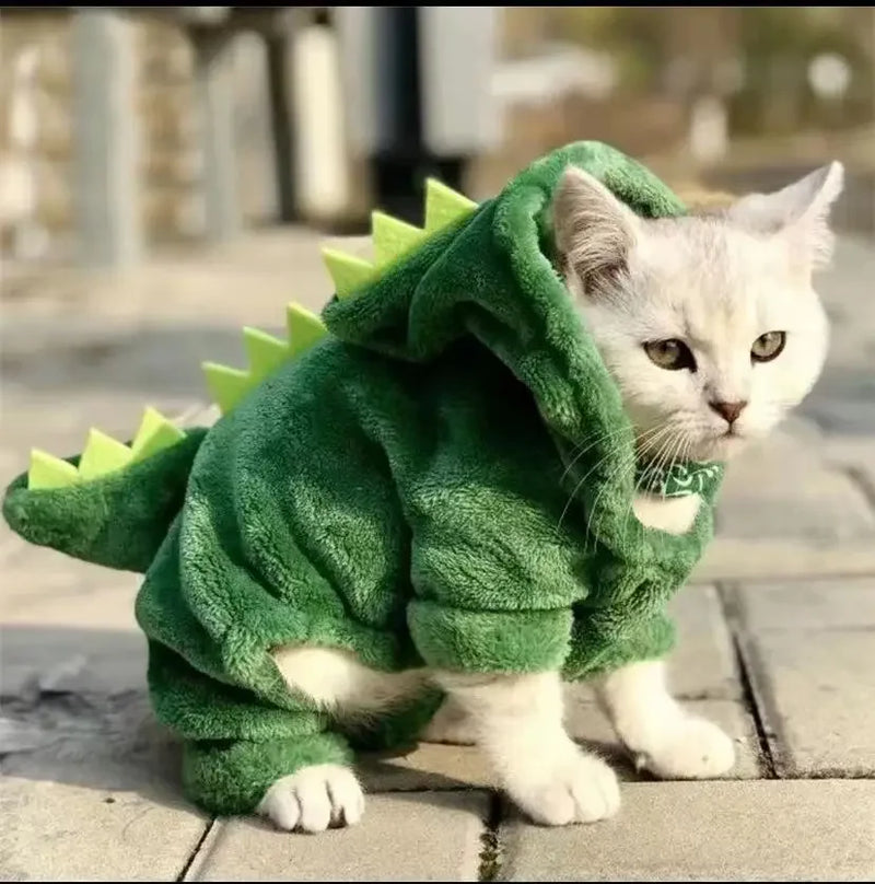 Roupa Dragão Verde para Gatos